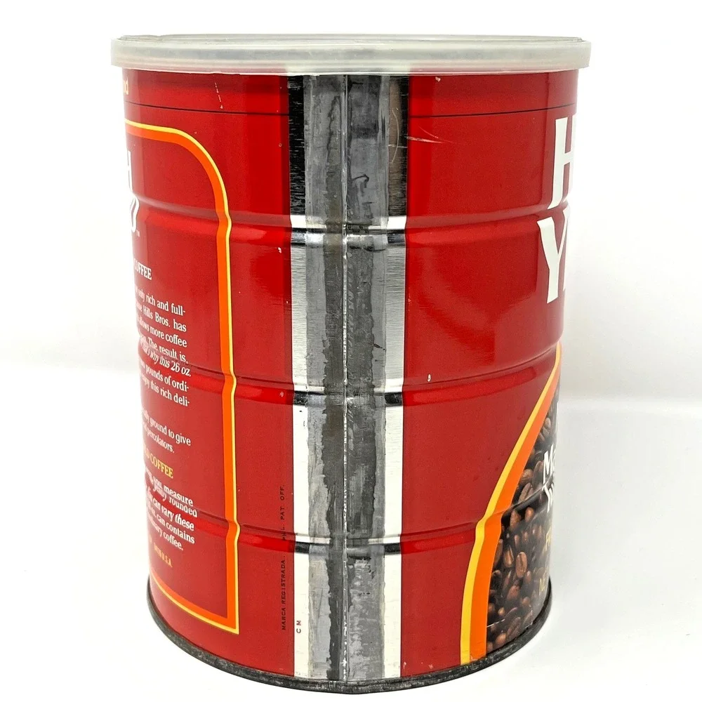 RARE‎ vintage 1970s HIGH YIELD coffee tin can Hills Brothers retro cafe prop OLD